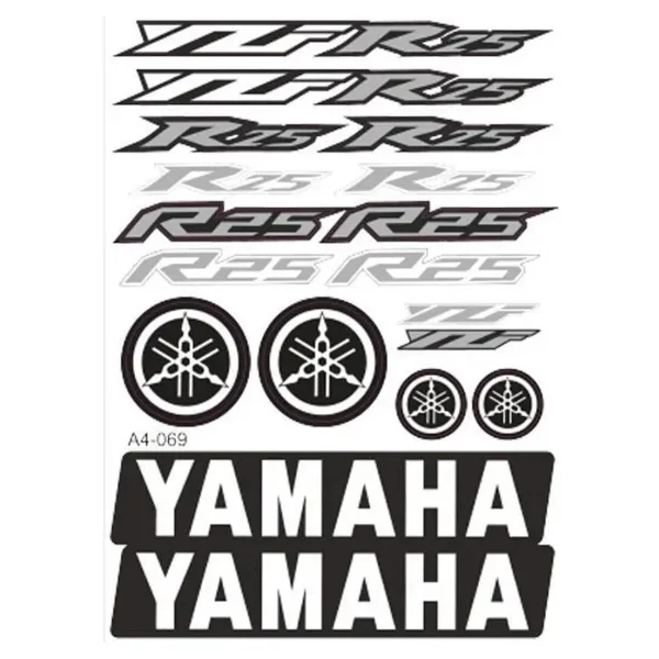 gogo premium A4 Sticker 069 Tek Paket Çoklu Sticker - Yamaha R25