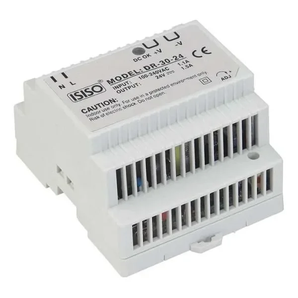 IHDR-30-24 - 30W 24VDC 1.5A Raya Montajlı Güç Kaynağı