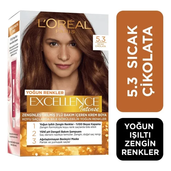 L'Oreal Paris Excellence Intense 5.3 Sıcak Çikolata Saç Boyası