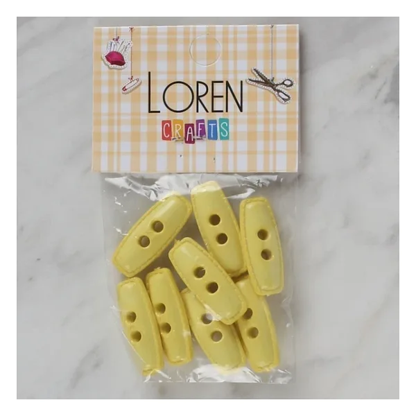 Loren Crafts Sarı 8 Li Çoban Düğmesi - 77