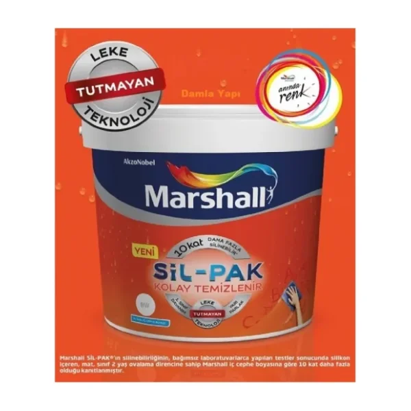 Marshall Sil-Pak Silikonlu 15 lt İç Cephe Boyası - Beyaz