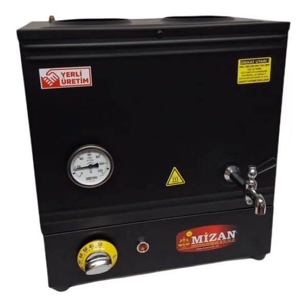 Mizan 30 lt Çift Demlikli Elektrikli Pleytsiz Çay Kazanı - Siyah