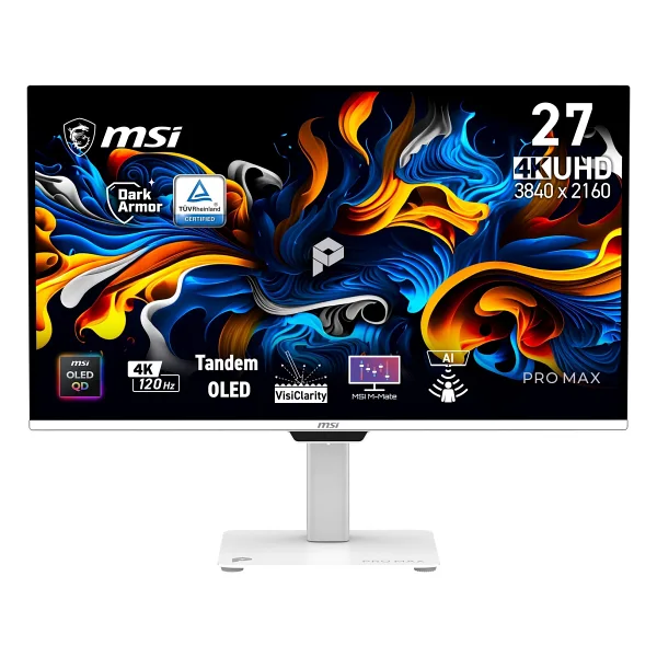 MSI PRO MAX 271UPXW12G 26.5" 0.03 ms 4K Pivot 120 Hz OLED Monitör