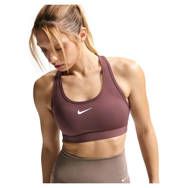 Nike Swoosh Orta Destekli Pedli DX6821 Kadın Sporcu Sütyeni