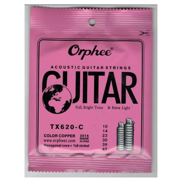 ORPHEE TX620-C AKUSTİK GİTAR TELİ RENKLİ 010