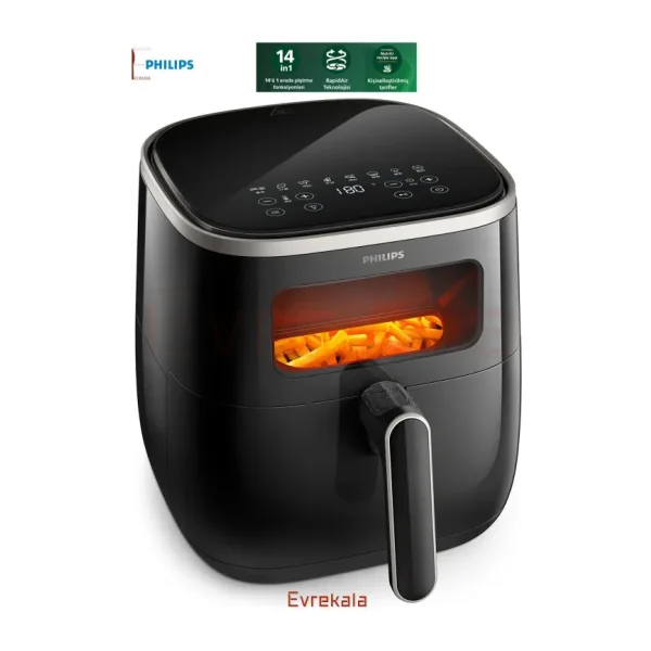 Philips Yeni Airfryer Philips Akıllı Fritöz-Yetkili Evrekala-14 Fonksiyonlu Ve Pencereli 5.6lt