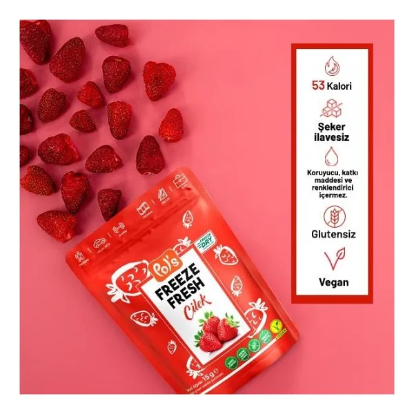 Pol's Freeze Fresh Kurutulmuş Çilek 15 gr