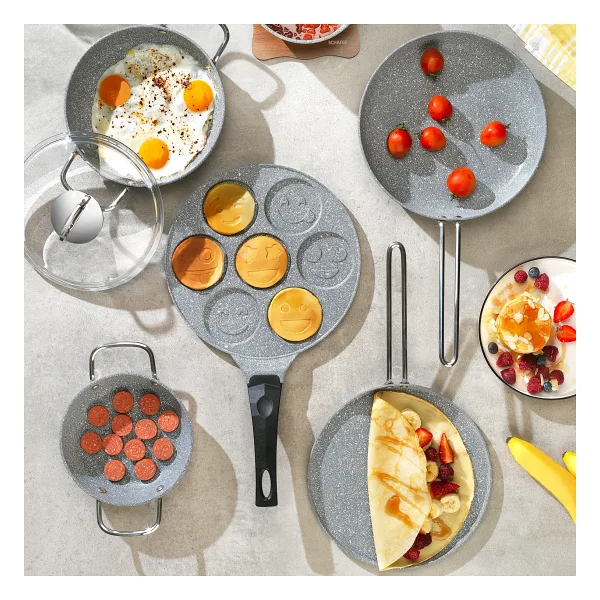 Schafer Breakfast Gri 7 Parça Pişirme Seti