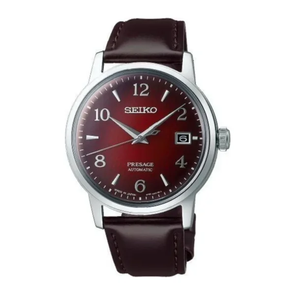 Seiko Presage Cocktail Time SRPE41 Deri Kordon Kırmızı Erkek Kol Saati