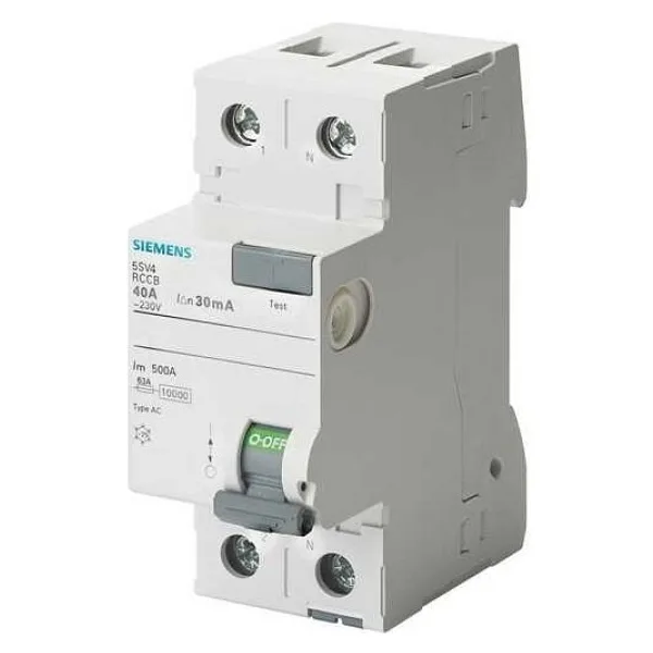 Siemens 5SV4614-0 2x40 A 230 V 300 mA AC Tipi Kaçak Akım Rölesi