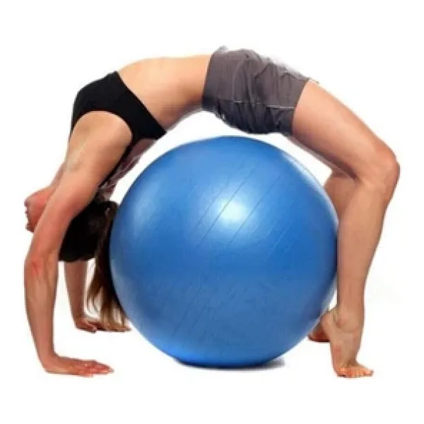 SLİPT 65 Cm Mavi Pilates Topu Yoga Plates Egzersiz Topu Ball + Şişirme Pompası Seti