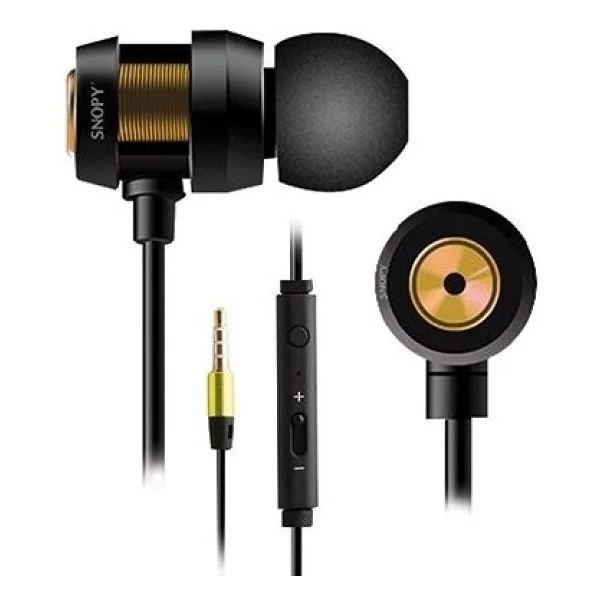 Snopy SN-J01 Siyah-Gold Kablolu Kulak İçi Kulaklık