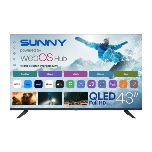 Sunny SN43QFMLN-W02S Full HD 43" 109 Ekran Uydu Alıcılı webOS Smart QLED TV
