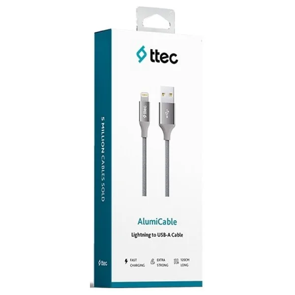 Ttec AlumiCable 2DK16UG Uzay Grisi 1.2 m USB to Lightning Şarj Kablosu