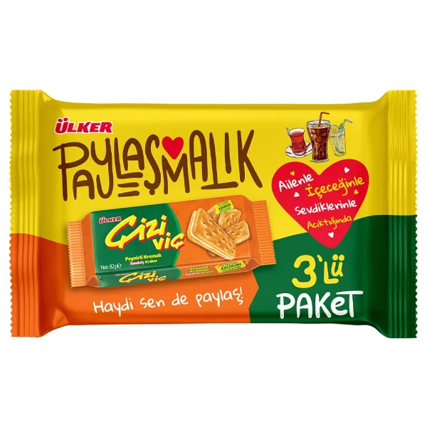 Ülker Çiziviç Peynirli 82 gr 3'lü Paket Kraker