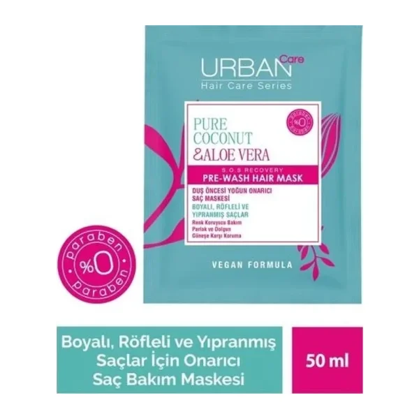 Urban Care Coconut & Aloe Vera Renk Koruyucu Duş Öncesi Saç Bakım Maskesi 50 ml