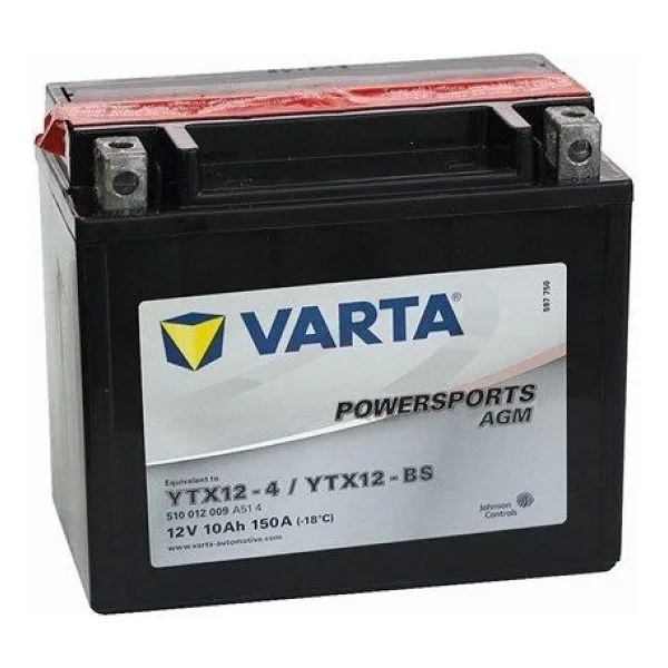 Varta Powersports AGM YTX12-BS 12 V 10 Ah Motosiklet Aküsü