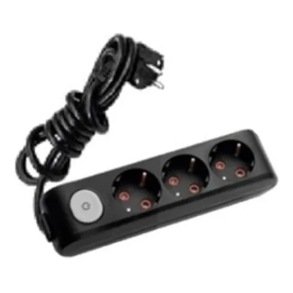 Viko Multi-let 90137403 Topraklı Anahtarlı Siyah 3 m 4'lü Priz