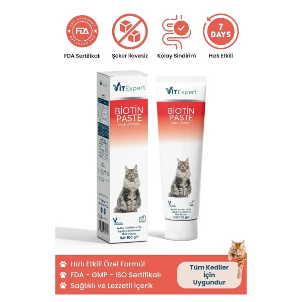 Vitexpert Biotin 100 gr Malt Kedi Macunu