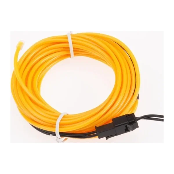 Araç İçi Torpido Şerit Ledi Renkli İp Neon Led 3 Metre Sarı