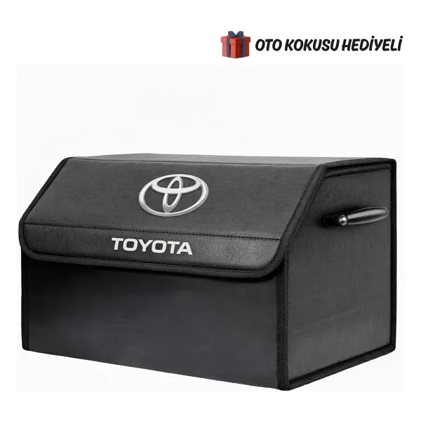 Autowise Toyota Marka Logolu Oto Bagaj Organizer Çanta Oto Bagaj Çantası 2 Bölmeli Suni Deri