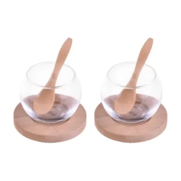 Bambum B1564 Rodica 6 Parça Bambu Altlıklı Cam Sosluk