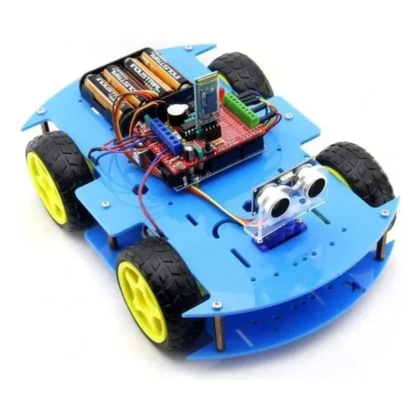 Bluetooth Kontrollü Robot montajlı