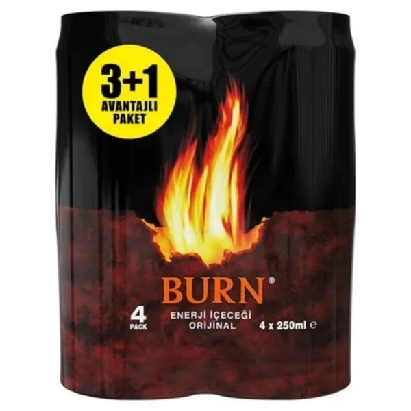 Burn Enerji 250 Ml 4'Lü Paket
