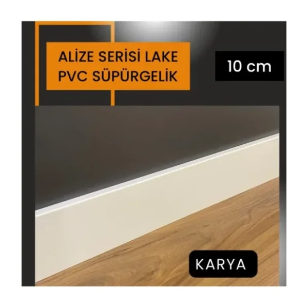 By Istanbul Lake Pvc Kaplama Saten Beyaz 10 cm Parke Süpürgelik 10 Adet 25 Mt