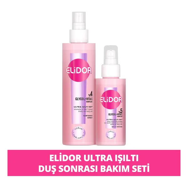 Elidor Ultra Işıltı Yoğun Parlaklık Duş Sonrası Saç Bakım Seti 2'li