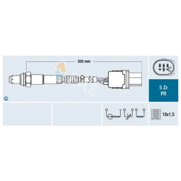 FAE 75078 OKSİJEN SENSÖRÜ A4-A5-A6-Q5-EXEO 2.0TDI CAGA-CAGB-CAHA