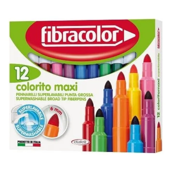 Fibracolor Colorito Maxi 12'li Jumbo Keçeli Kalem Seti
