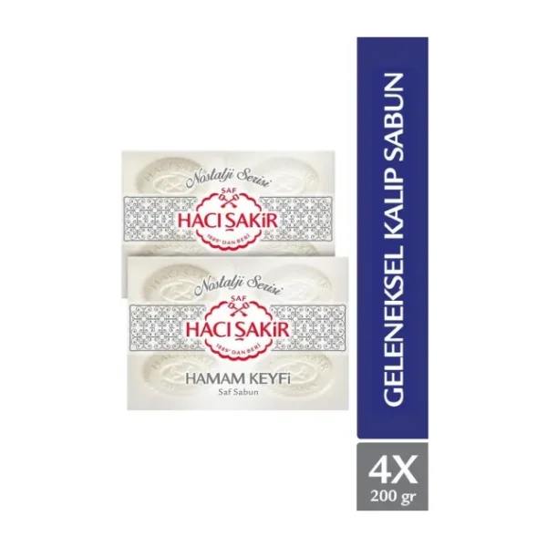 Hacı Şakir Hamam Keyfi Saf 4x200 gr 2 Adet Sabun