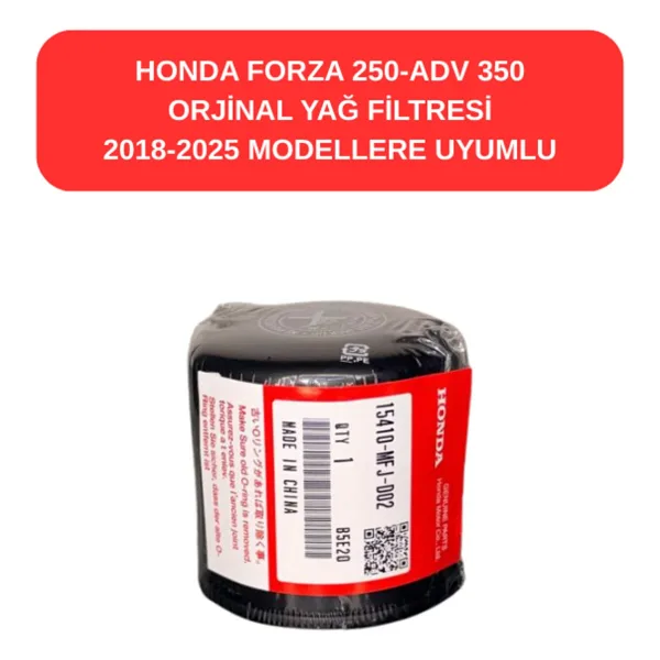Honda ADV 350 - Forza 250 Uyumlu Orijinal Yağ Filtresi 15410-MFJ-D02 (HNDSPH)