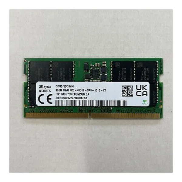 Hynix 16GB Ddr5 PC5-4800 1rx8 HMCG78MEBSA092N So-Dımm Laptop Ram Bellek