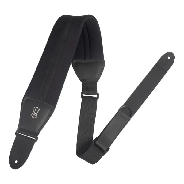 Levy's Leathers RipChord Hızlı Ayar Teknolojisine Sahip Sağ Yükseklikte Gitar Kayışı; 8,25 cm Geniş Neopren - Siyah (MRHGP-BLK)