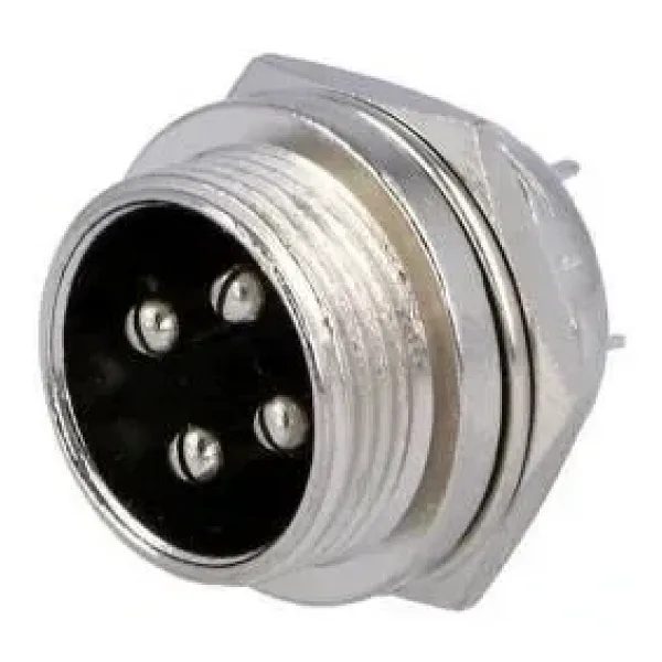 Mike Konnektör 4-Pin 16mm - Erkek
