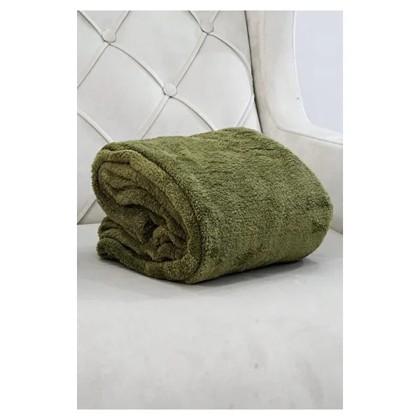 Mulberry Haki 220x230 cm Welsoft Çift Kişilik Battaniye