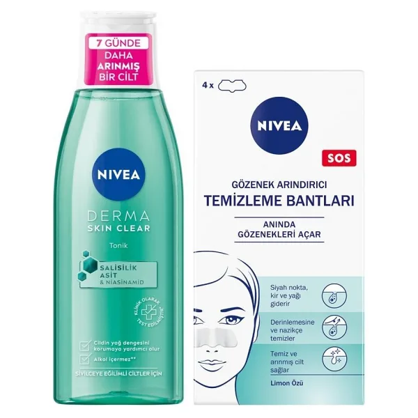Nivea Derma Skin Clear Tonik 200 ml Salisilik Asit İçeren Akne Karşıtı Tüm Cilt Tipleri İçin