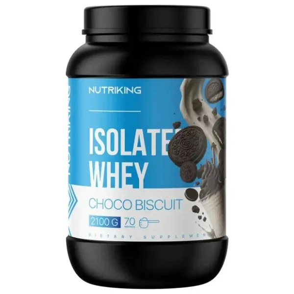 Nutriking Izole Whey 2100G 70 Servis Protein Tozu Çikolatalı Bisküvi Aromalı