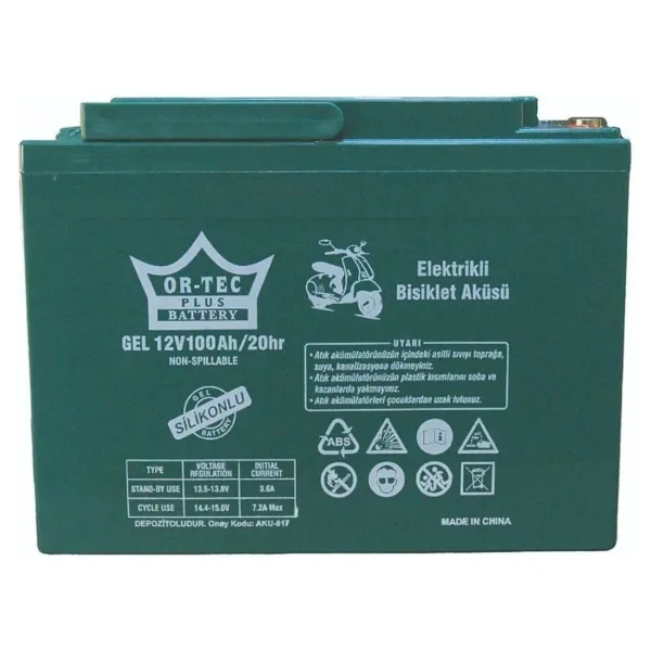 Or-tec Plus 12v 100 Ah Elektrikli Motor Aküsü