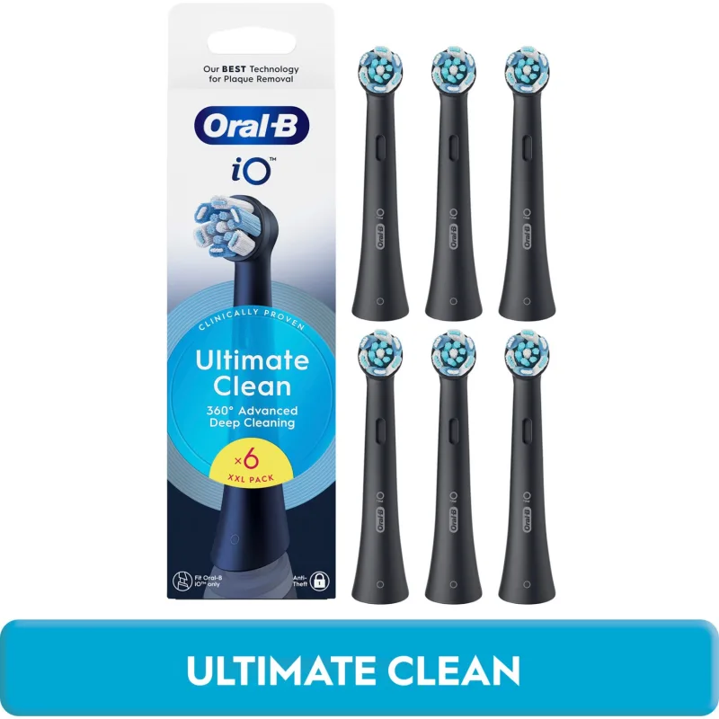Oral-B iO Ultimate Clean Siyah 6'lı Diş Fırçası Başlığı