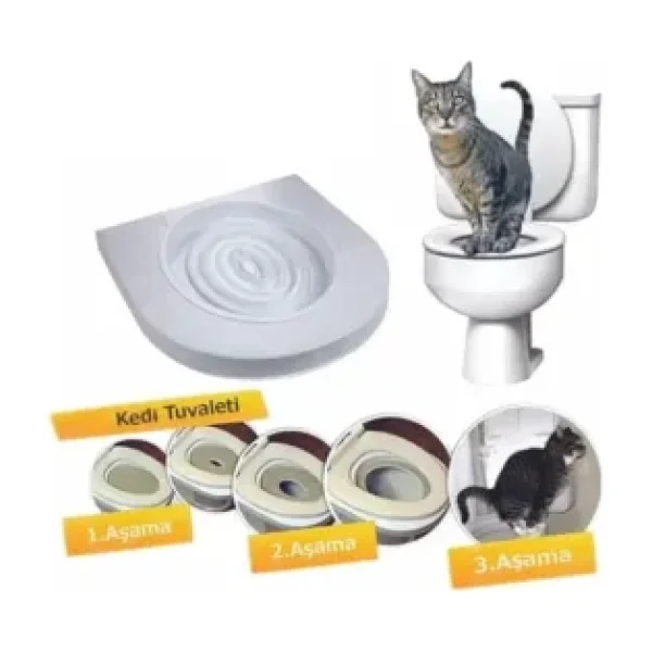 Özel Üretim Klozet Alıştırma Kapağı Kum Kabı Wc Yavru Yetişkin Kedi Hijyenik Tuvalet Eğitim Seti