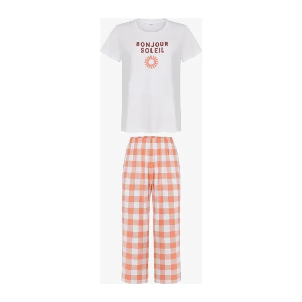 Penti Pembe Soleil Pamuklu Kapri Pijama Takımı