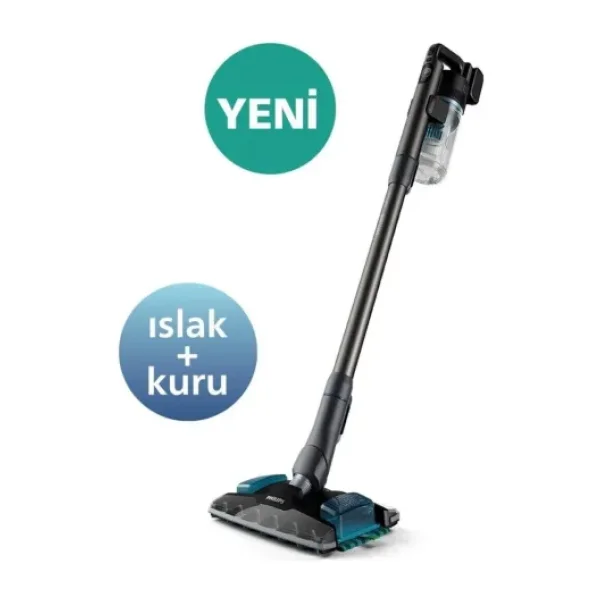 Philips 8000 Serisi Aqua Plus Dikey Süpürge, 80 Dakika Çalışma, Mop ve Kuru Özellik, Akıllı Başlık