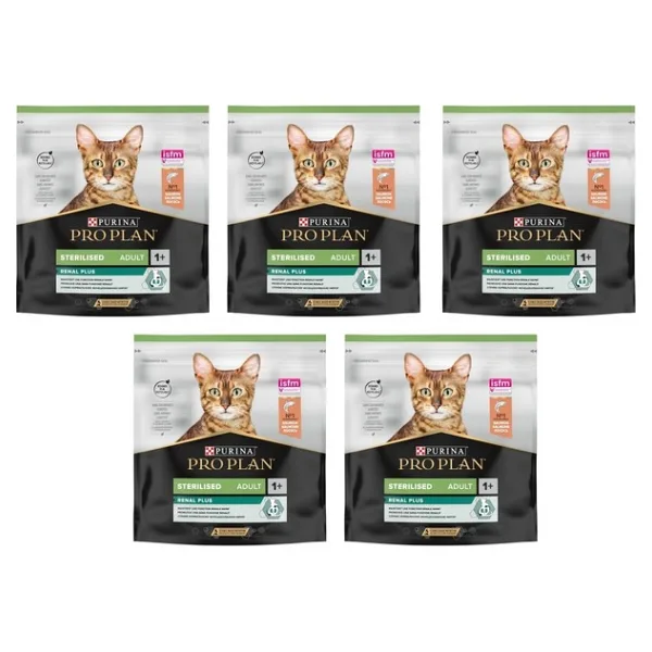 Pro Plan Premium Kalite Renal Plus Somonlu Kısırlaştırılmış Kedi Maması 400 gr x 5 Paket