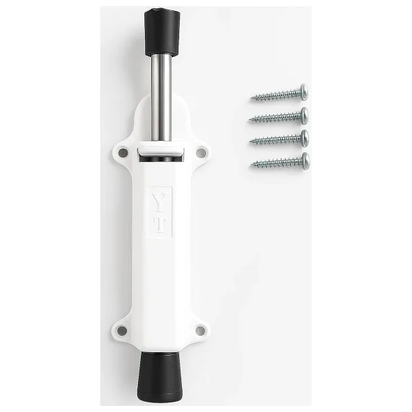 Proalet Basmalı Kapı Stoperi, 4 Vida Dahil, Dayanıklı Metal, Kolay Montajlı, Modern Tasarımlı Kapı Tutucu, Estetik ve Ergonomik İç Mekan Aksesuarı (Beyaz)