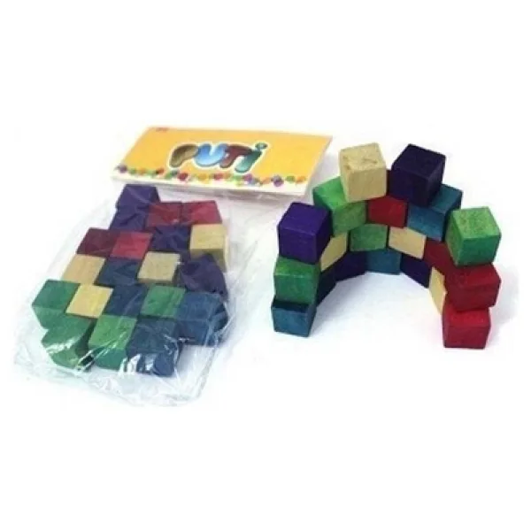 Puti 8870 Ahşap Küp Renkli