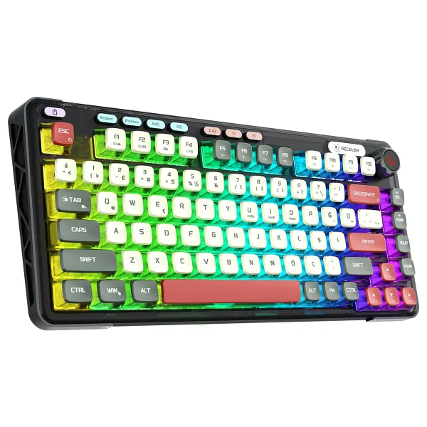 Rampage Eira RGB %75 TKL Gasket Oil Switch Kablolu/Kablosuz Mekanik Oyuncu Klavyesi