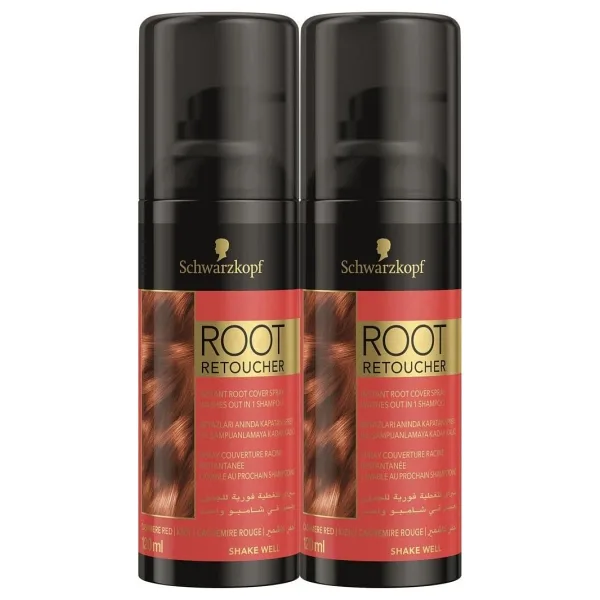 Root Retoucher Saç Dipleri için Kapatıcı Kızıl 120 ml 2 Adet Sprey Saç Boyası